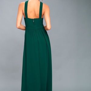 Air of Romance Forest Green Maxi Dress